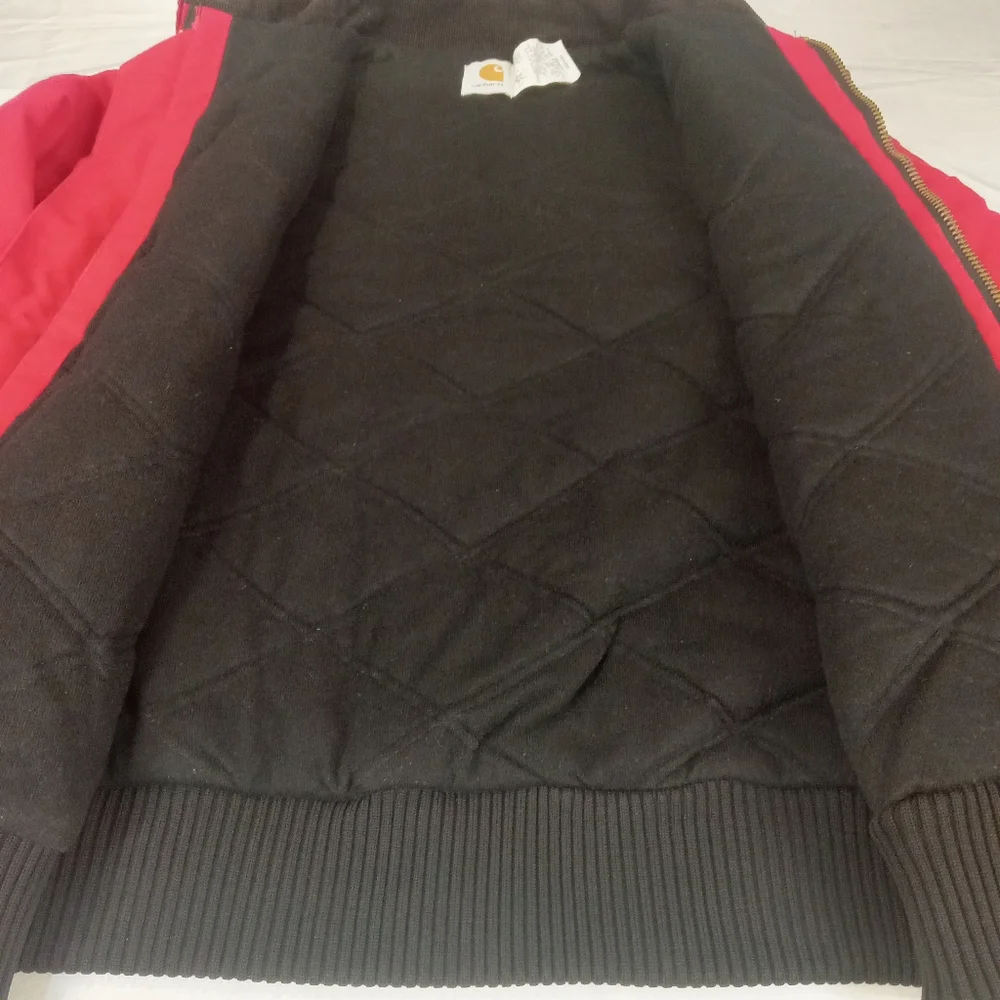 Carhartt Men's Vintage Red Full Zip  Insulated Lined Jacket - Picture 6 of 16